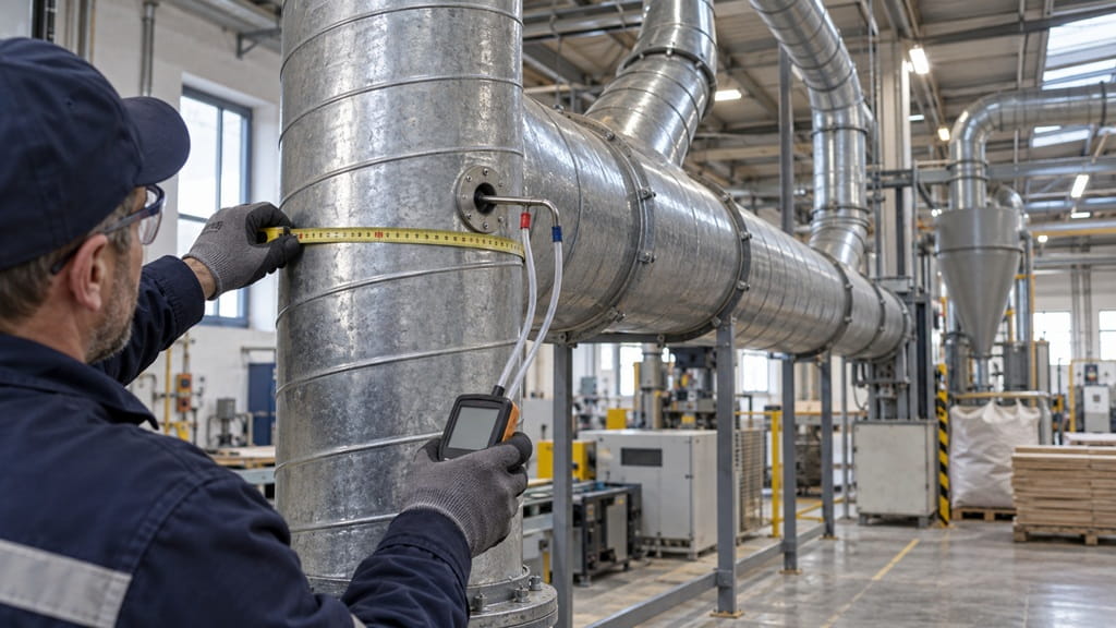 Dobór średnic rurociągów w instalacji odciągowej